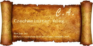 Czechmeiszter Alex névjegykártya