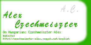 alex czechmeiszter business card